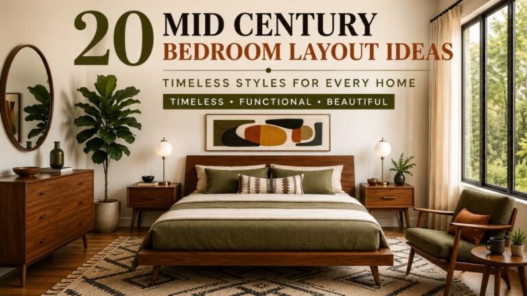 20 Mid Century Bedroom Layout Ideas That Feel Timeless, Functional, and Designer-Curated