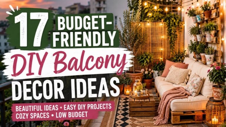 17 Budget-Friendly DIY Balcony Decor Ideas That Look Expensive