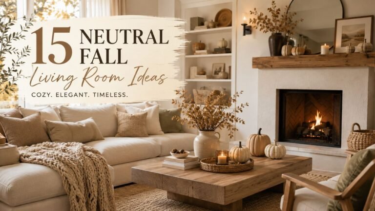 15 Neutral Fall Living Room Ideas That Feel Cozy, Elegant & Timeless