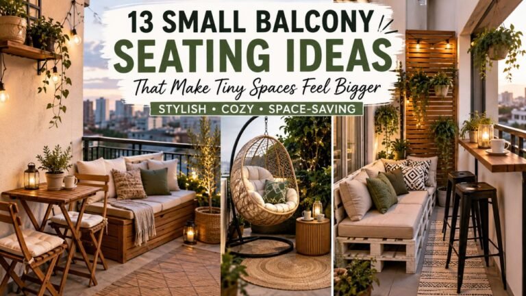 13 Small Balcony Seating Ideas That Instantly Make Tiny Spaces Feel Cozy